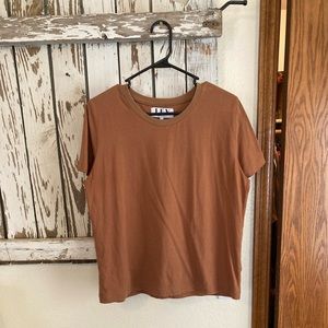 Lev Apparel camel Baldwin tee